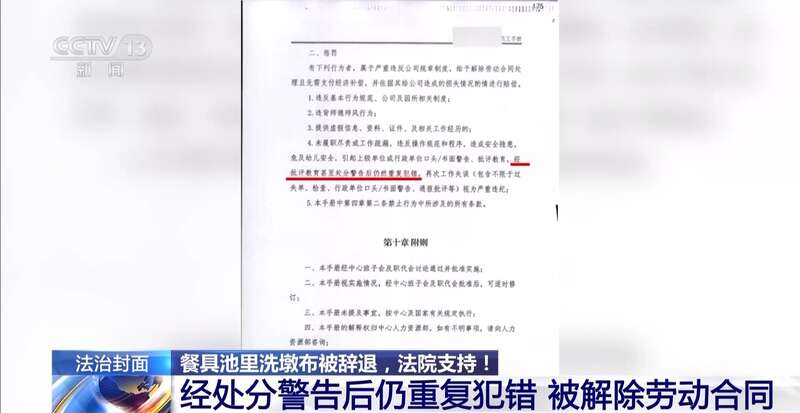里洗墩布被辞退 法院：支持！儿童安全重于一切pg电子模拟器免费试玩一名厨工在幼儿园洗碗池(图19)